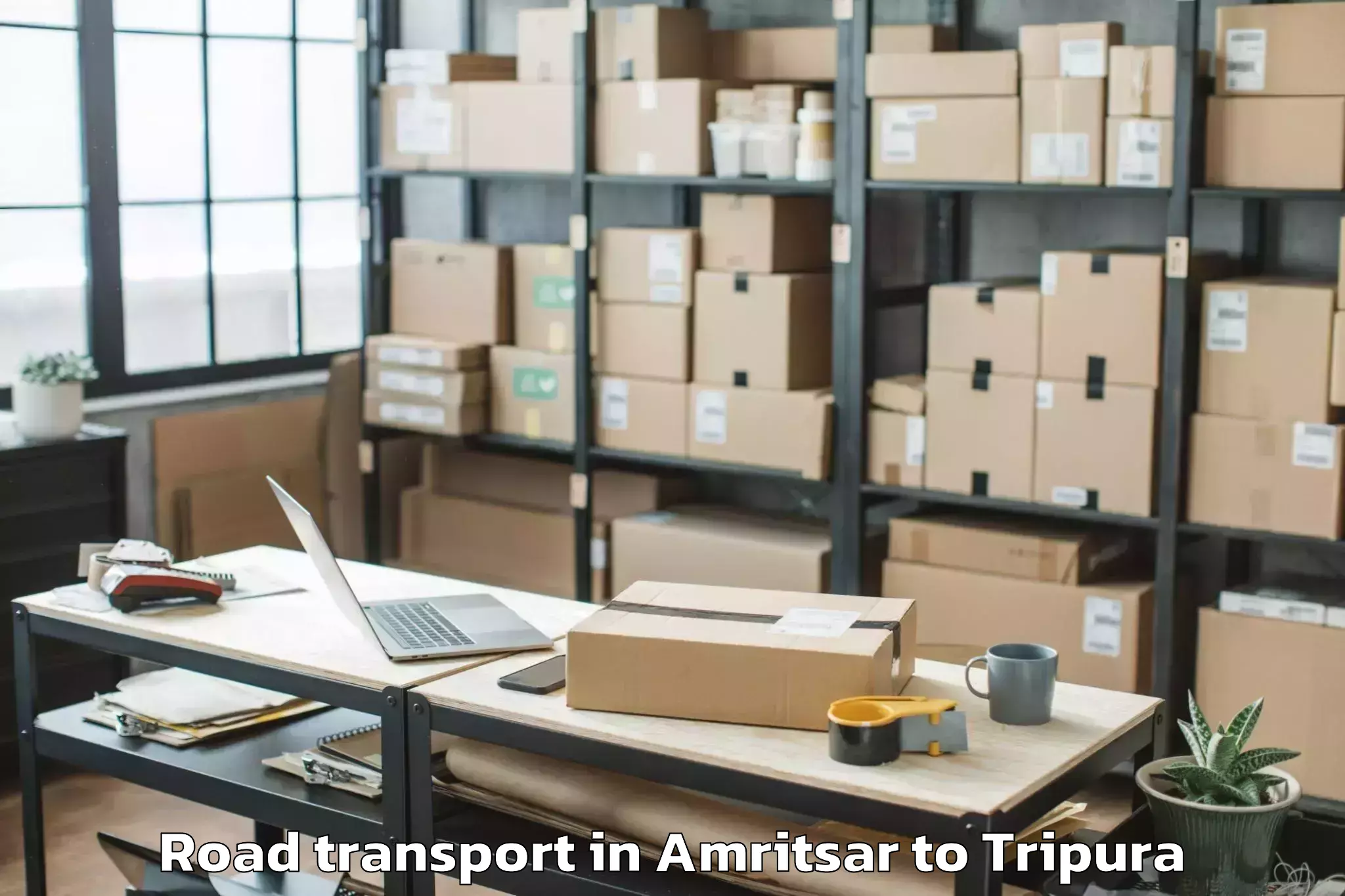 Hassle-Free Amritsar to Santirbazar Road Transport